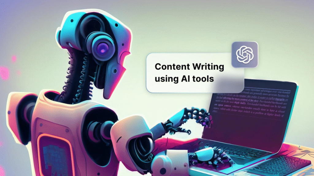 Top AI Tools 2025 visual showing popular AI platforms for writing, design, coding, and automation