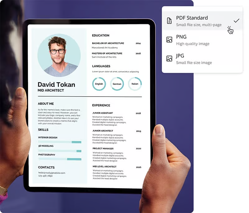 Resume template preview
