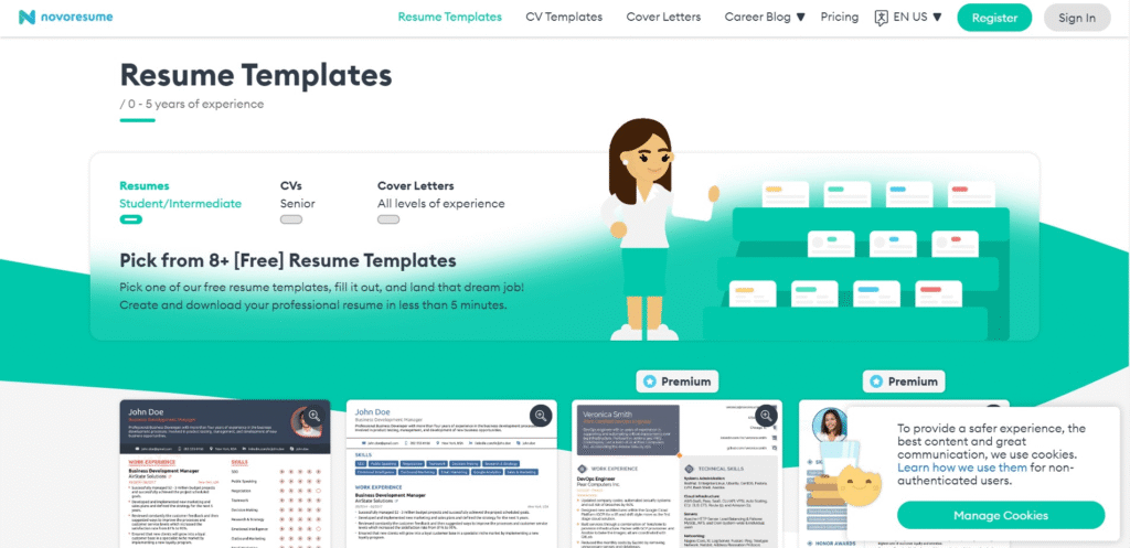 Resume template preview